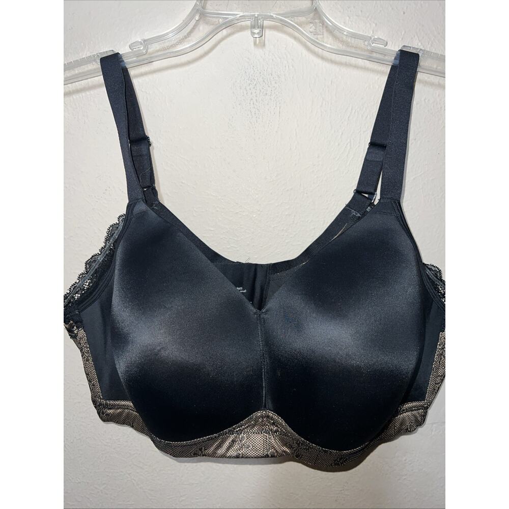 Modern Movement Bra Black Brown Lace Wire Free 40C Wireless Full Soft Cup